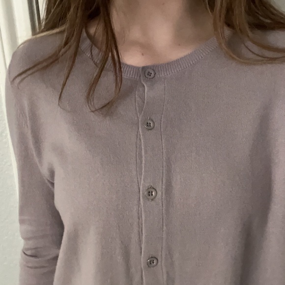 purple button up sweater - Picture 2 of 4